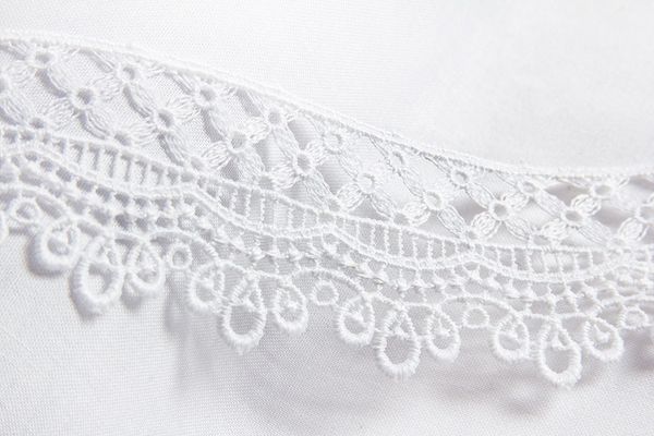 Кружево гипюр (плетёное) 43 мм / 10 м, белый, Gamma GGM-4303