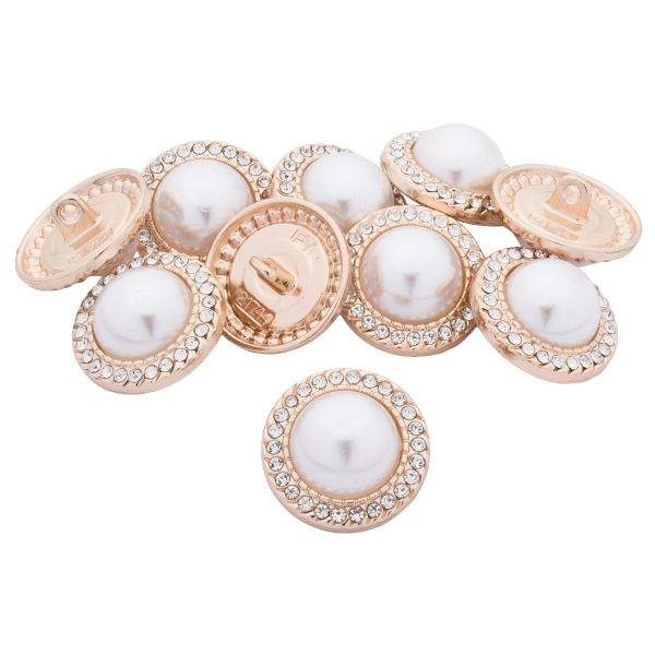 Пуговицы на ножке 32L=20 мм, металл, Gold (золотой), 10 шт, MP15