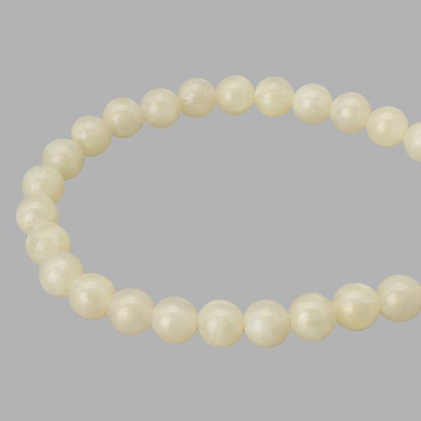 Бусины акрил ⌀10 мм, 500 г, дымка с золот. шиммером, круглые, AD001 белый, (7748707)2010 , Astra&Craft