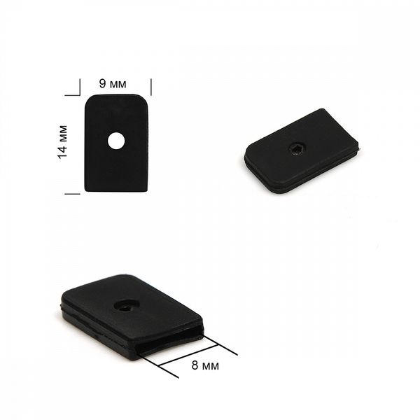 Наконечники для регилина 8 мм, 7223-3034, черный, 20 шт