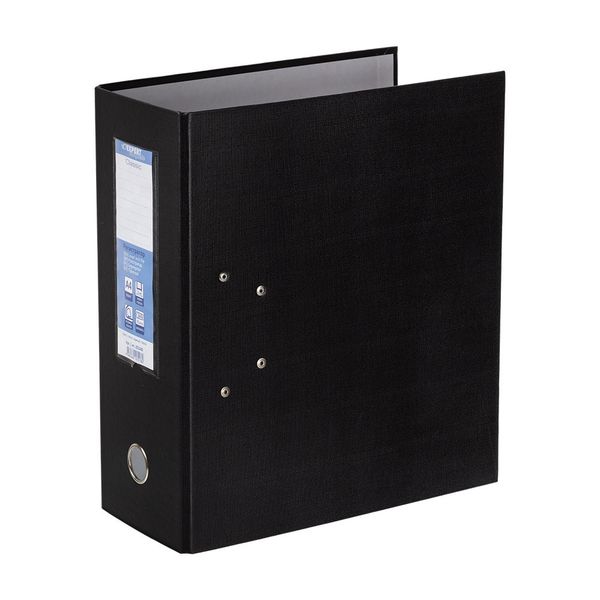 Регистратор PVC 125 мм, 15 шт, Classic A4 арочный механизм, черный 251540, Expert Complete