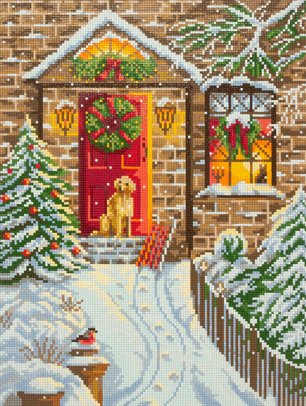 Алмазная (кристальная) мозаика Фрея, Рождественская ночь, 30х40 см