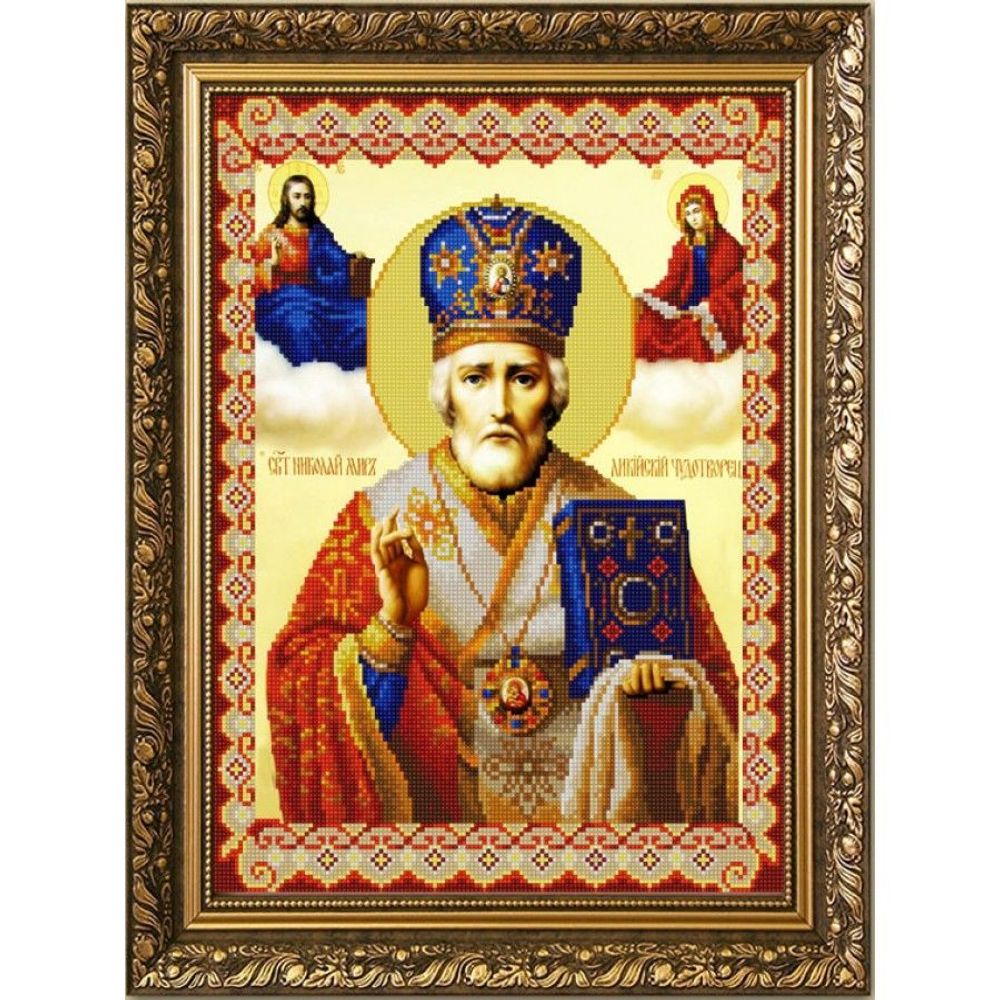Рисунок для вышивания бисером Конек, 9256 Святой Николай Мирликийский 29х39 см