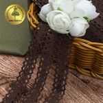Кружево вязаное (тесьма) 20 мм / 10 метров, 6307-1 цв.27 коричневый, 10 м, Kruzhevo