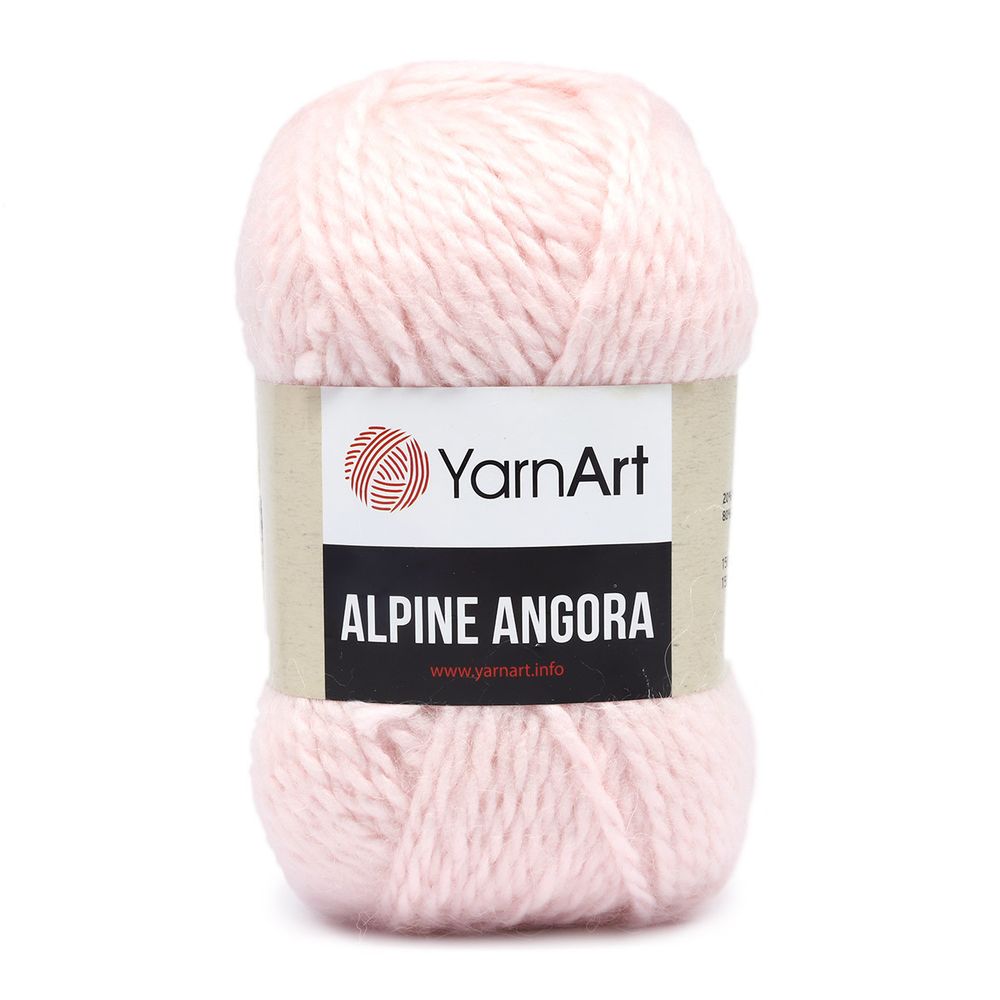 Пряжа YarnArt (ЯрнАрт) Alpine Angora / уп.3 мот. по 150 г, 150м, 340 нежно-розовый