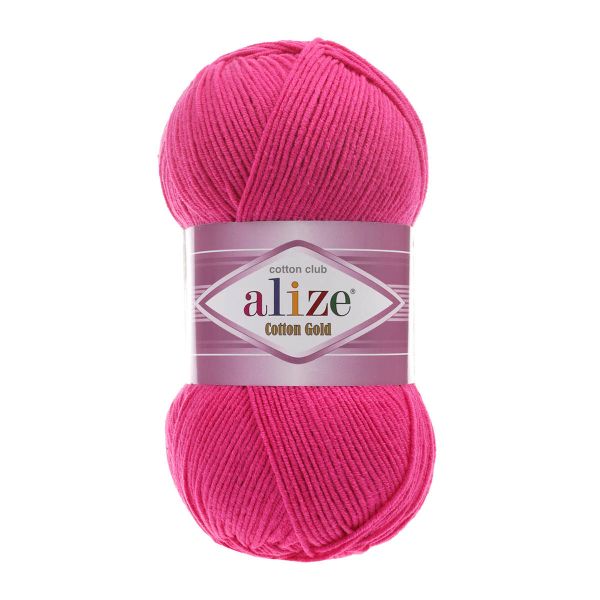 Пряжа Alize (Ализе) Cotton Gold / уп.5 мот. по 100 г, 330м, 149 фуксия A