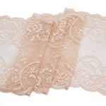 Кружево бельевое эластичное 180 мм / 10 м, телесный