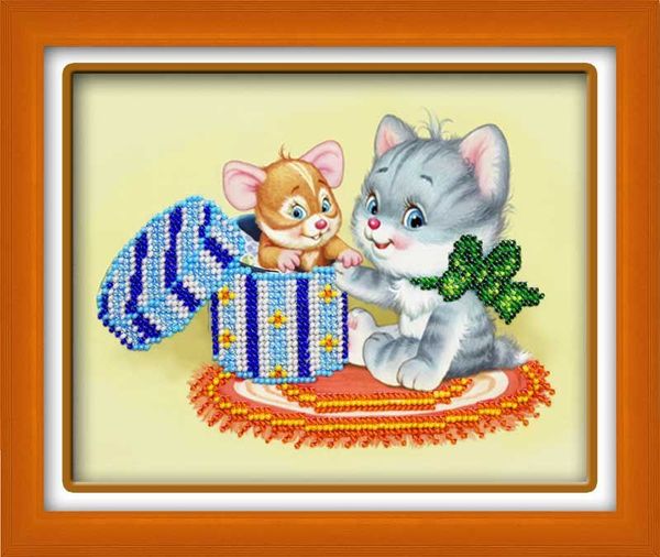 Набор для вышивания бисером Паутинка, Сюрприз 18х14 см