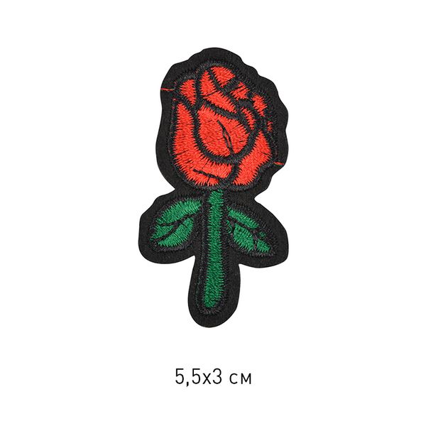 Термоаппликация 2169 Роза 5,5х3см, уп.10 шт