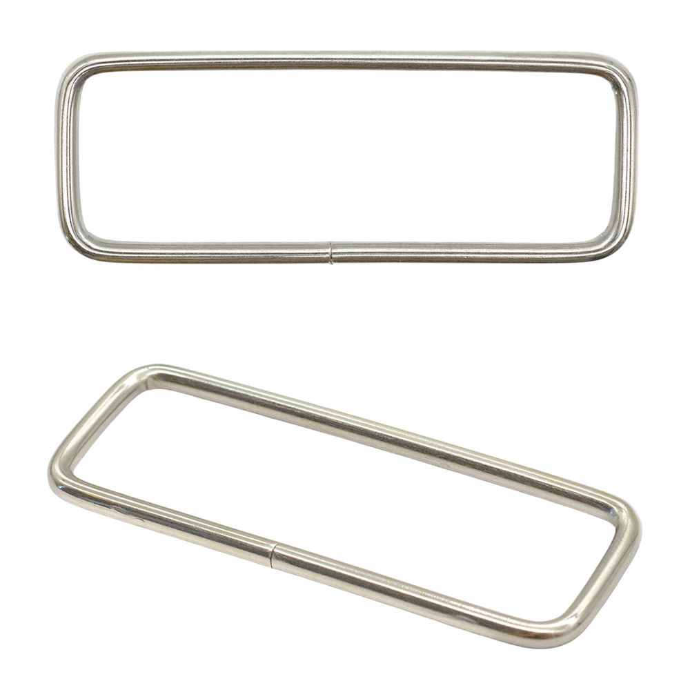 Рамка прямоугольная металл 50х2,5х15 мм, никель, 100 шт