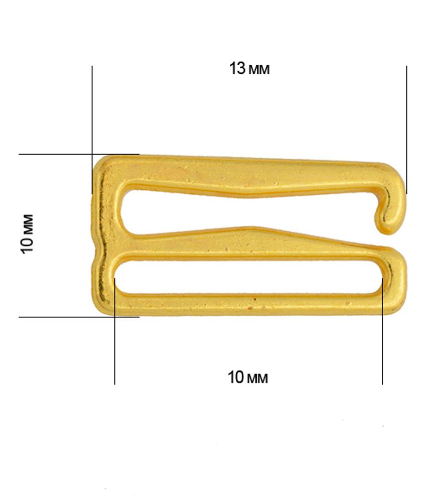 Крючки для бюстгальтера металл 10.0 мм, 100 шт, 05 золото