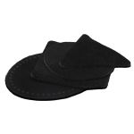 Набор заплаток пришивных из замши, круг, квадрат, треугольник, овал 6см, с перфорацией, 4 шт (20 черный), 59723