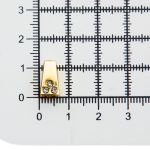 Наконечник для шнура металл колокол со стразами 4-хан, ⌀2,5/4 мм, 11х6,5 мм золото, 10 шт