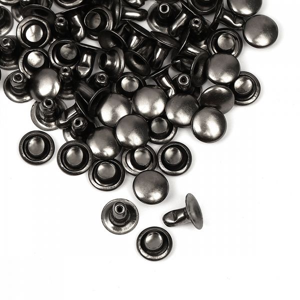 Хольнитены односторонние сталь 7х7 мм, №33, TBY.5107 цв. черный никель уп. 1000 шт, TBY