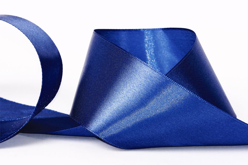 Лента атласная 1-сторонняя 50.0 мм / 33±2 метра, 038 т.синий, Gamma