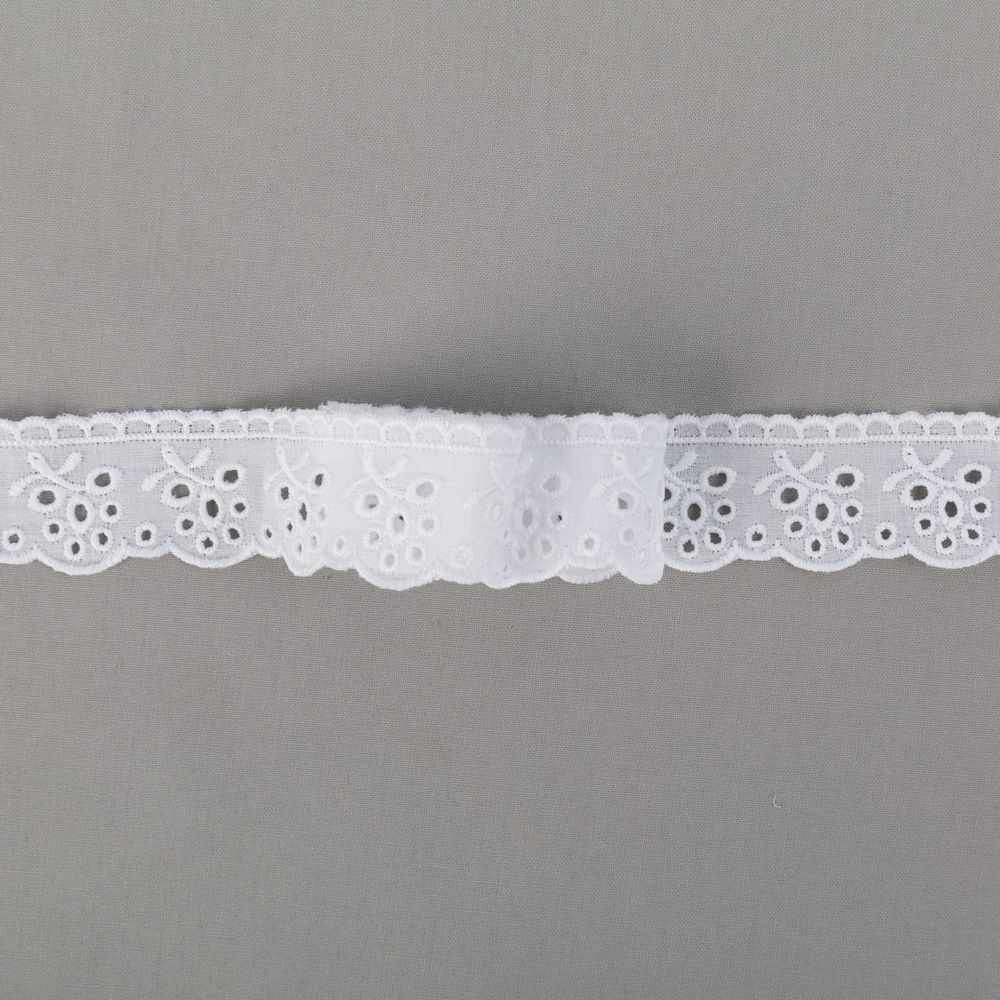 Кружево шитьё 30 мм / 9±0.2 метров, Турция, белый, Gamma GYEM-3001