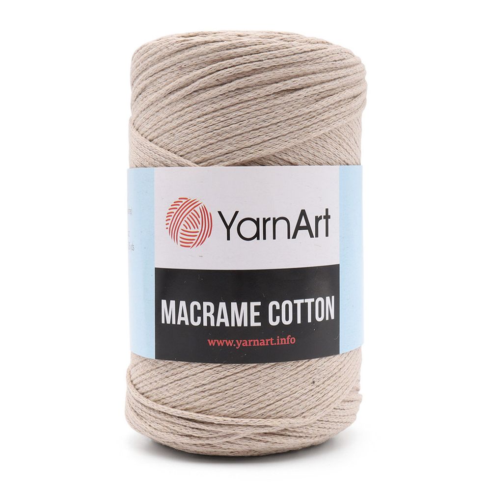 Пряжа YarnArt (ЯрнАрт) Macrame Cotton / уп.4 мот. по 250 г, 225м, 753 серо-бежевый