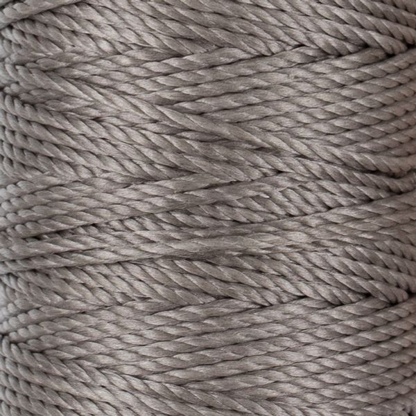 Нитки для кожи вощёные (полиэстер) 40 м, 007 серый, LC-006, Промысел