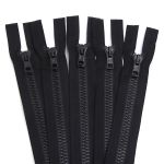 Молния трактор Arta Т6 (6 мм) 2 зам., разъем., 75 см, цв. 077 черный, уп.5 шт