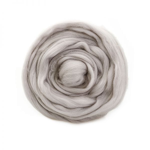 Шерсть для валяния Троицкая Гребенная лента (100% полутонкая шерсть) 100г цв.0813 светлые сумерки