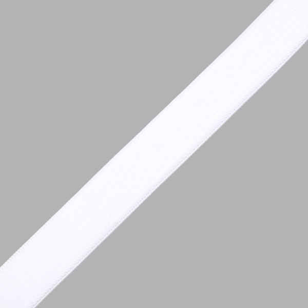 Резинка бельевая (бретелечная) матовая 15.0 мм / 50 метров, белый