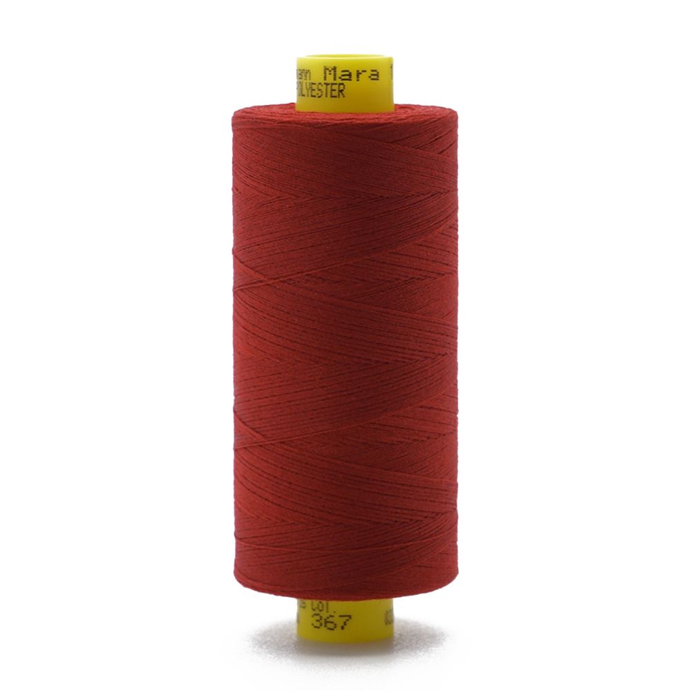 Нитка особо тонкая Gutermann Mara №150 (150/2), 1000 м, 713953, цв. 367 рубиновый, 1 катушка