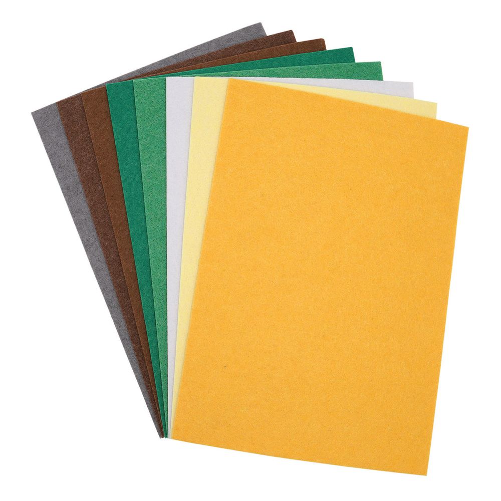 Фетр листовой жесткий 3.0 мм, 450гр, 20х30 см, ассорти, 8 штук Astra&Craft (8)