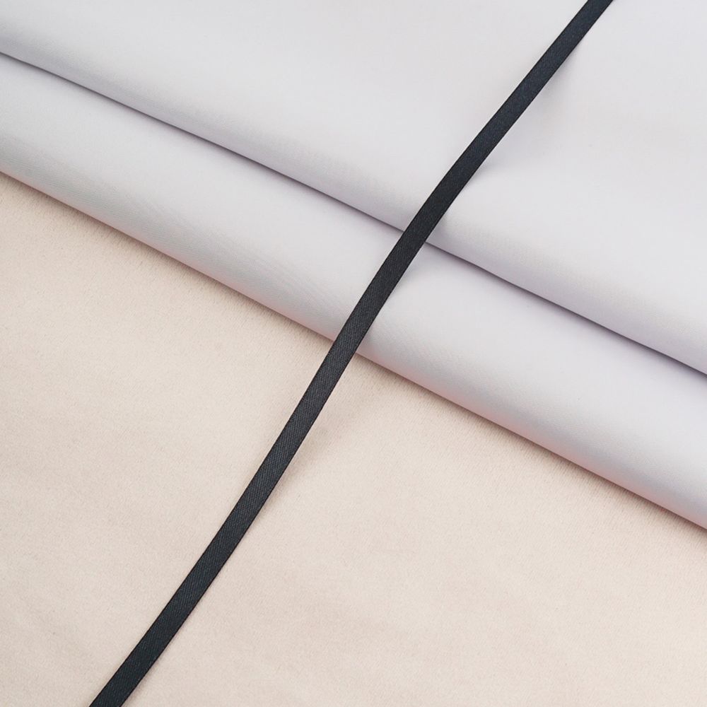 Лента атласная 2-сторонняя 6.0 мм / 22.86±1 метров, C1112 черный, 6102-0008, Globus