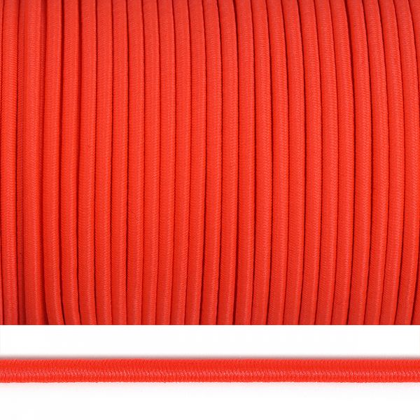 Резинка шляпная (шнур эластичный) ⌀3.0 мм / 100 метров, цв.F335 флуоресцентно-розовый