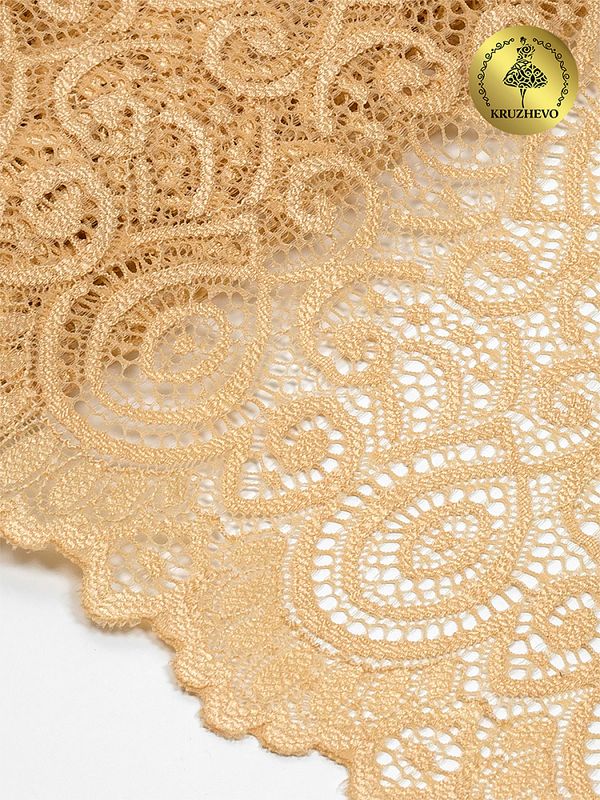 Кружево бельевое эластичное 180 мм / 3 метра, TBY.L1351, цв.126 бежевый