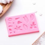 Молд 10х6х1 см, Гербарий, розовый