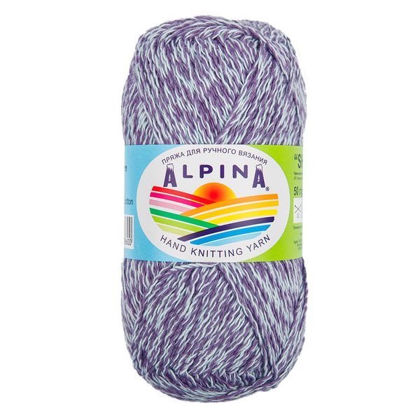 Пряжа Alpina Shebby / уп.10 мот. по 50г, 150м, 01 голубой-синий