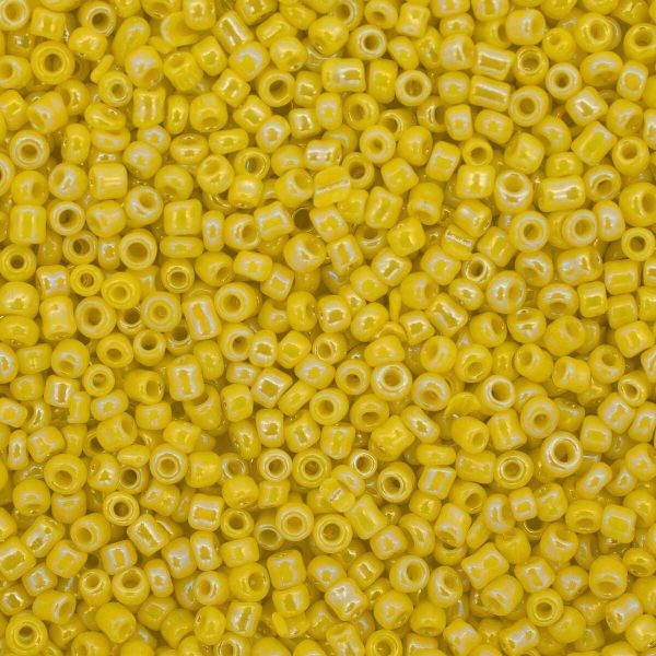 Бисер Astra&Craft 11/0 (2.1 мм), 200 г (10х20 г), цв. 402 желтый/непрозр.радужный