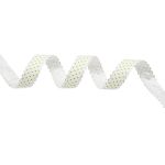 Лента декоративная Горох, 20.0 мм / 25±1 метров, (04 белый/зеленый), YH97