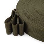 Стропа (ременная лента) 40 мм / 50 метров, толщ. 1.0 мм, [26.3 г/пог.м], 100% п/э, 113 оливковый, С762