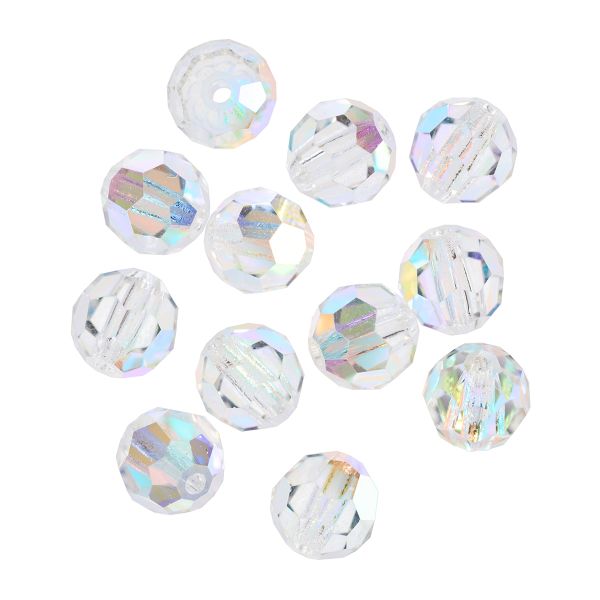 Бусины стекло ⌀6 мм, 12 шт, Перламутр/crystal AB, Preciosa 451-19-602