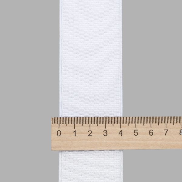 Резинка для подтяжек (помочная) 40.0 мм / 25 метров, 25.2 г/п.м., 501 белый, 6123-9344