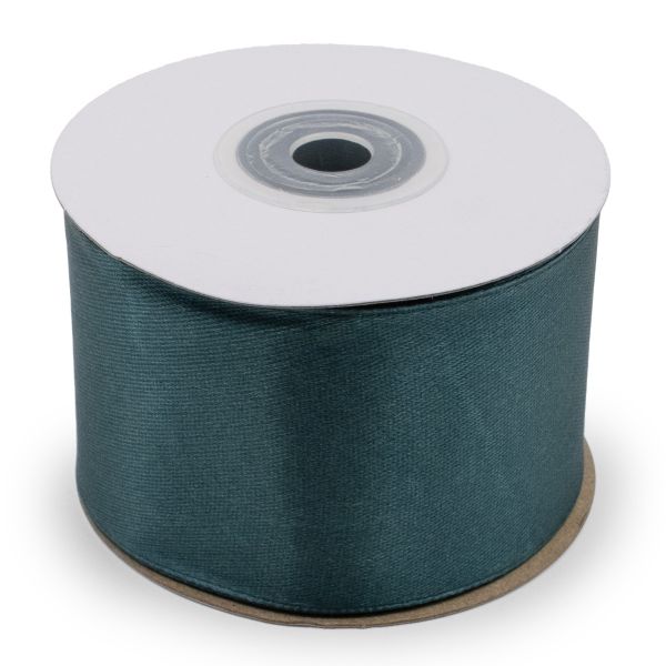 Лента атласная 1-сторонняя 50.0 мм / 22.86±1 метров, (аналог 481017), 124 темная бирюза, Globus