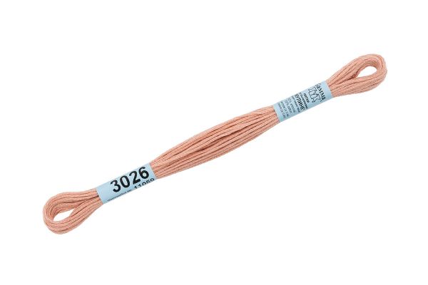 Мулине Gamma 100% хлопок, цв.3026 персик, 24 мотка по 8 метров