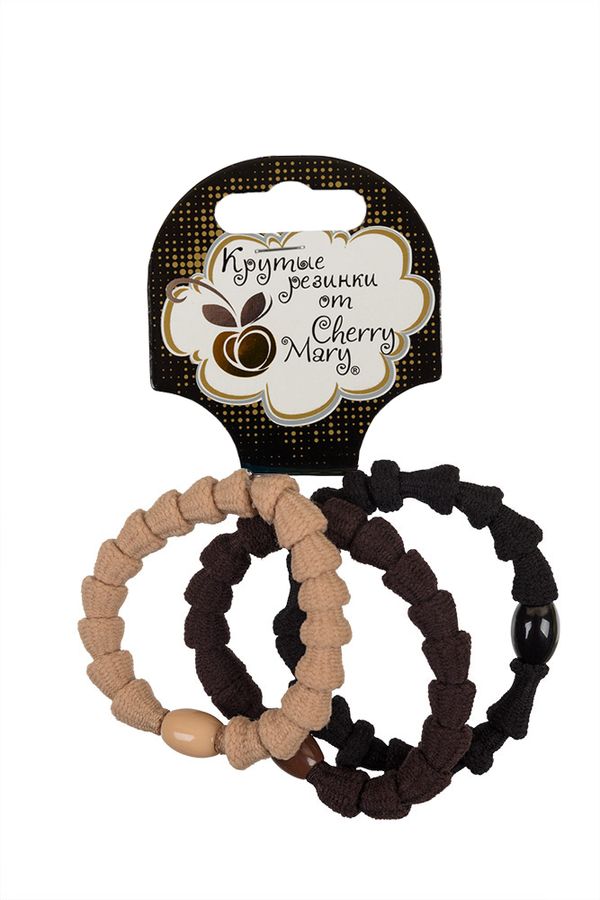 Набор резинок для волос V/R6038, 15 шт (5х3 шт), №01 ассорти, Cherry Mary V/R6038