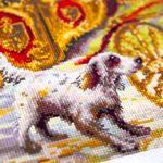 Набор для вышивания нитками Чудесная игла Premium, Тайное свидание 47х27 см