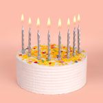 Набор свечей для торта 9.5 г 0.5 см, 12х10 шт, 02_под серебро, Boomzee BCD-33