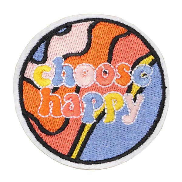 Термоаппликация Choose Happy, 6,4х6,5см, Hobby&Pro