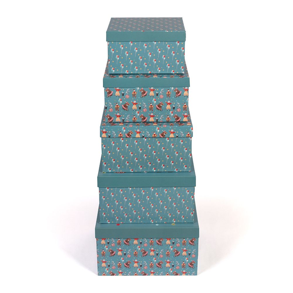 Набор подарочных коробок "5в1", 20х20х11 - 28х28х15 см, 01 праздник, Stilerra SBOX-S6-5