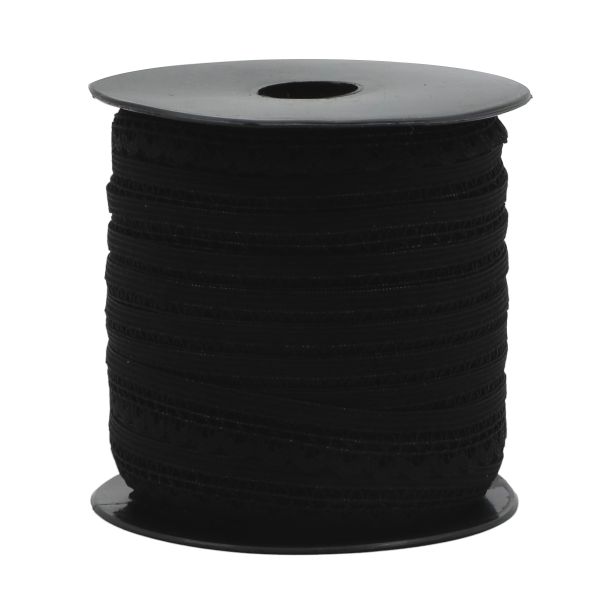 Резинка бельевая (ажурная) 13.5 мм / 50 метров, черный
