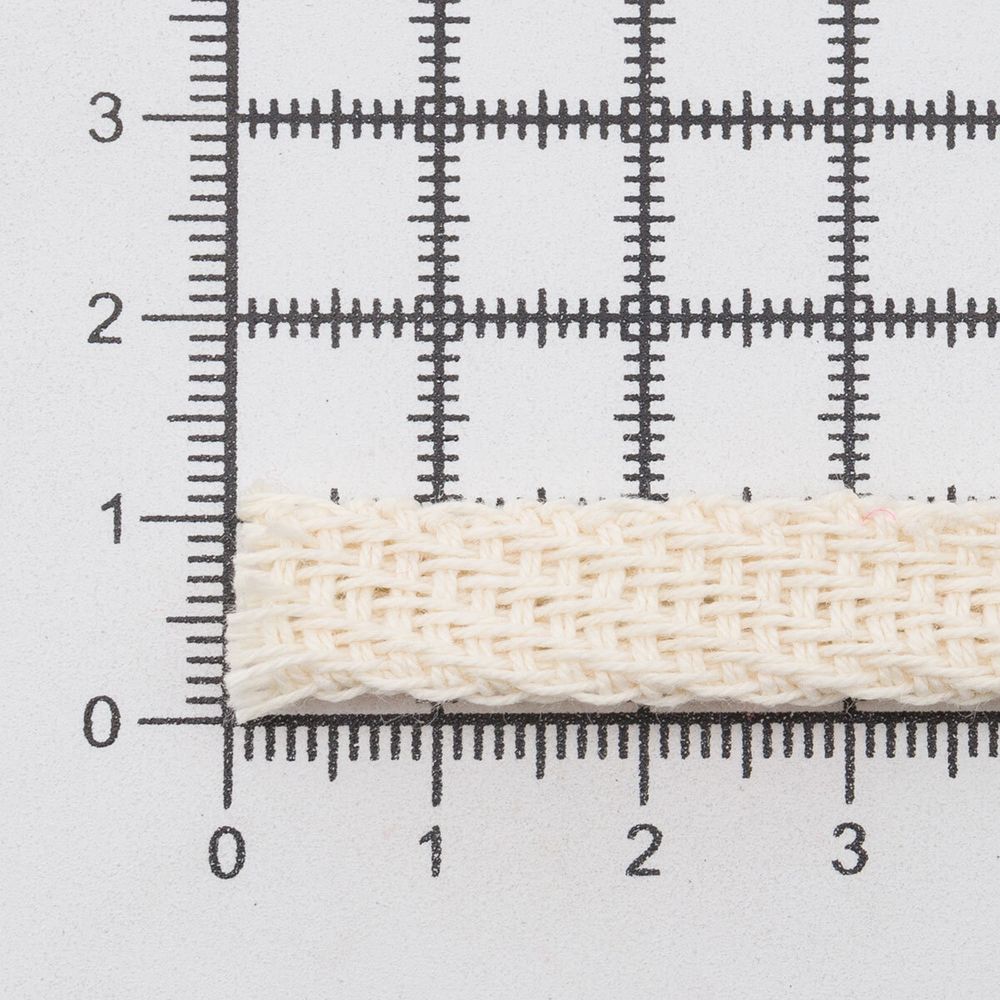 Шнур плоский плетеный х/б ⌀10.0 мм / 20 метров, 4 суровый, С3862Г17