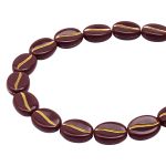 Бусины пластик 10х5 мм, 50 г, кофейное зерно, 9 коричневое+золото, Astra&Craft, 7541