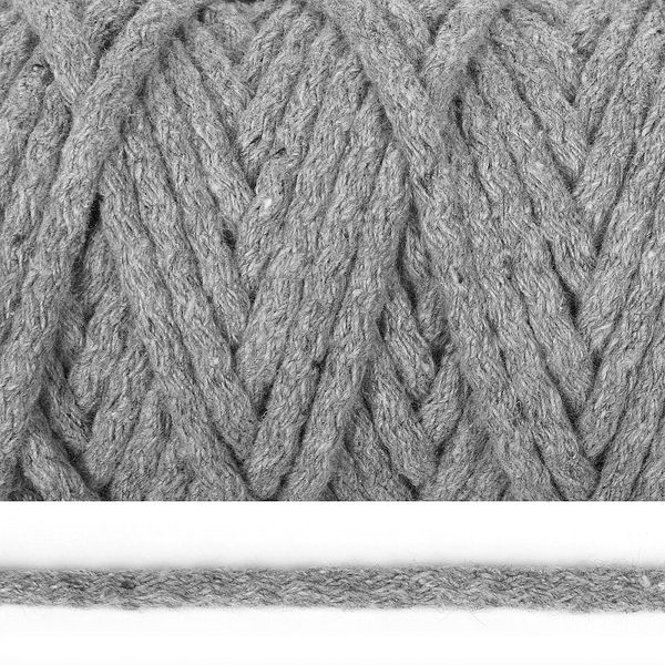 Шнур круглый х/б ⌀5.0 мм / 50 метров, 2065К св.серый