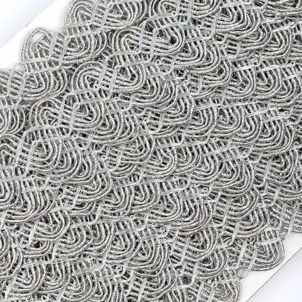 Тесьма отделочная 20 мм / 13.71 метров, TBY 901 цв.серебро