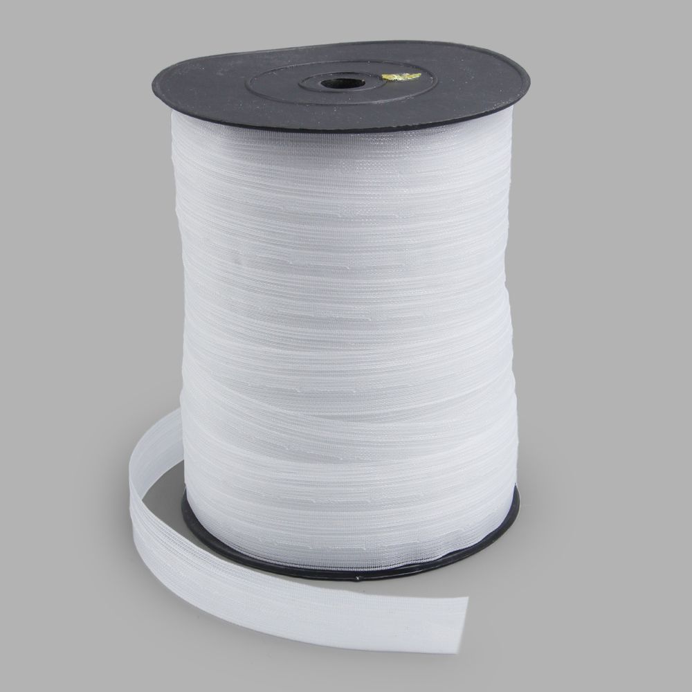 Лента (тесьма) шторная для римских штор (1 ряд петель) 18 мм / 100 метров, с продольным карманом